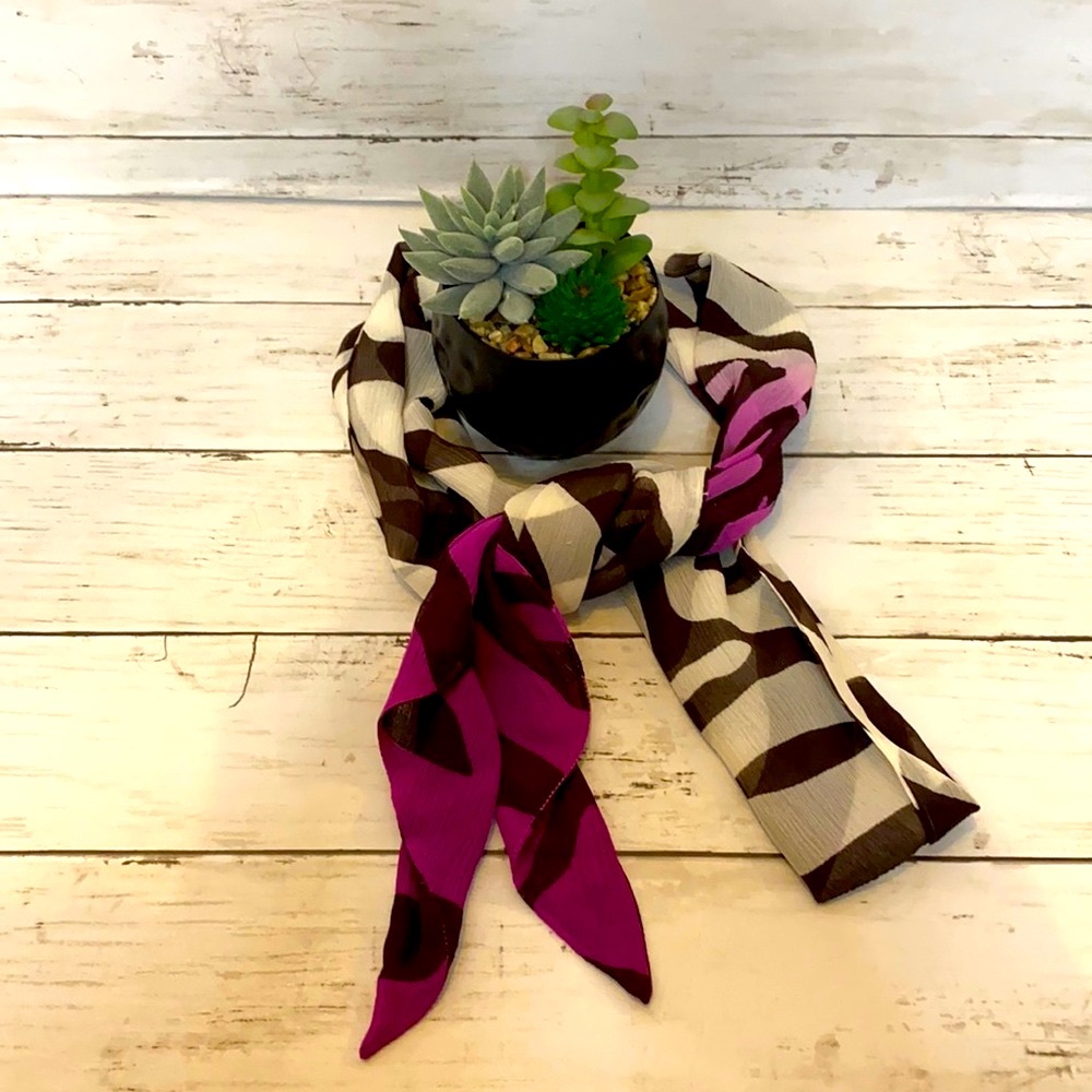 Chiffon Zebra Print Scarf
